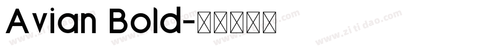 Avian Bold字体转换